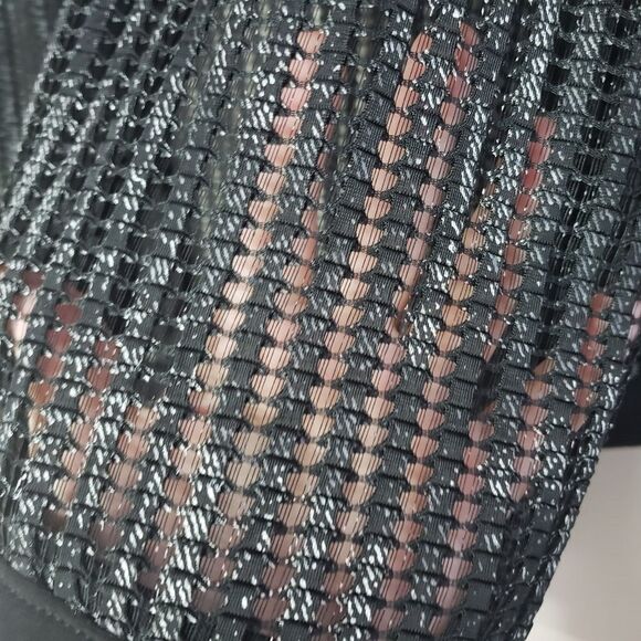 Michael Tyler Medium Black ¾ Sleeve Mesh Cardigan - Picture 3 of 8